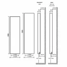 Termoarredo Design Verticale Idraulico in Alluminio fino 1061 Watt - Bent Viadurini