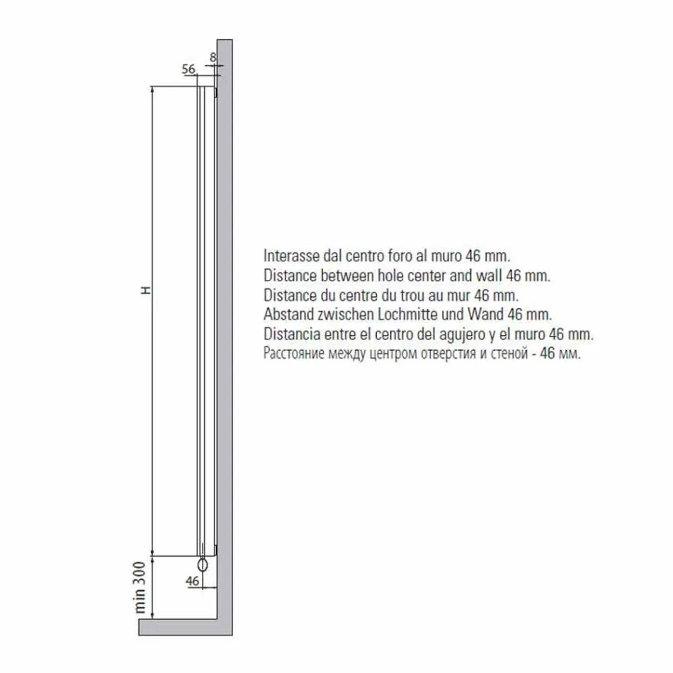 Termoarredo Elettrico a Parete Design in Alluminio Moderno a 1000 W - 100Righe Viadurini