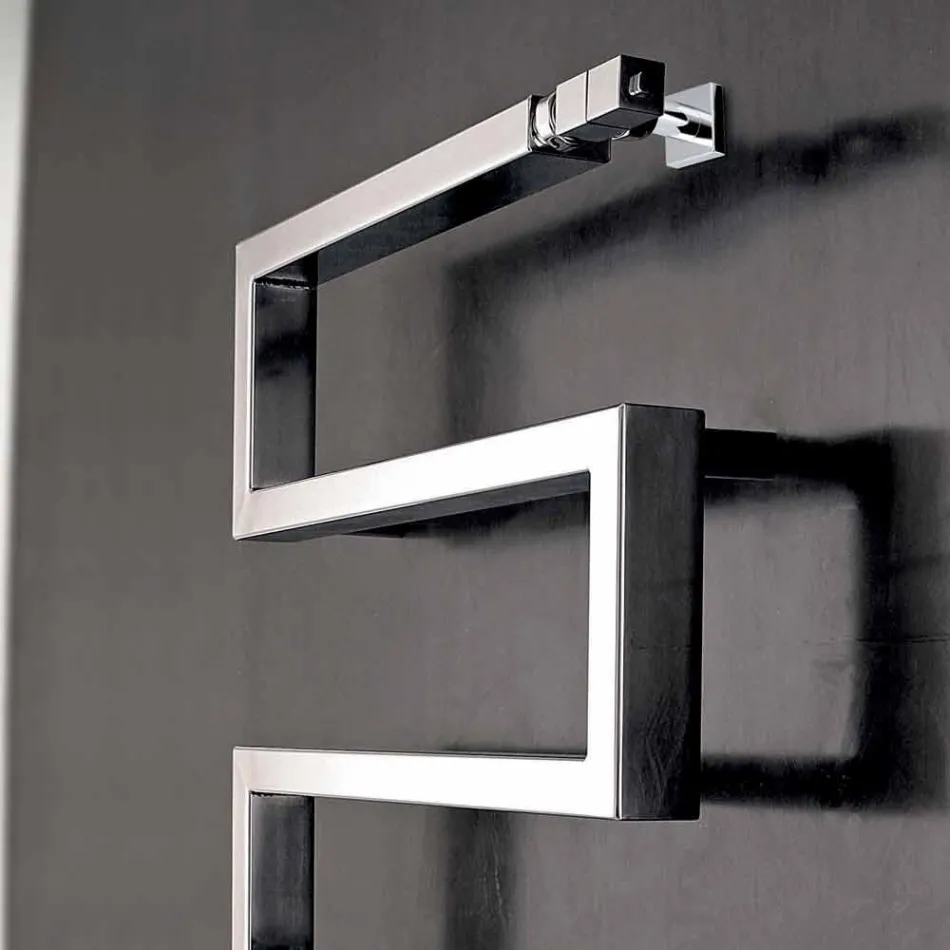 Termoarredo elettrico cromato dal design moderno Snake by Scirocco H  Viadurini