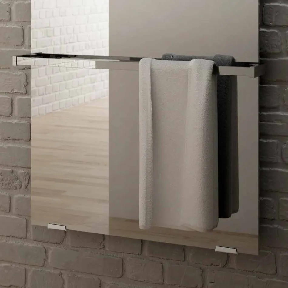 Termoarredo elettrico da pavimento design moderno in vetro bianco Star Viadurini