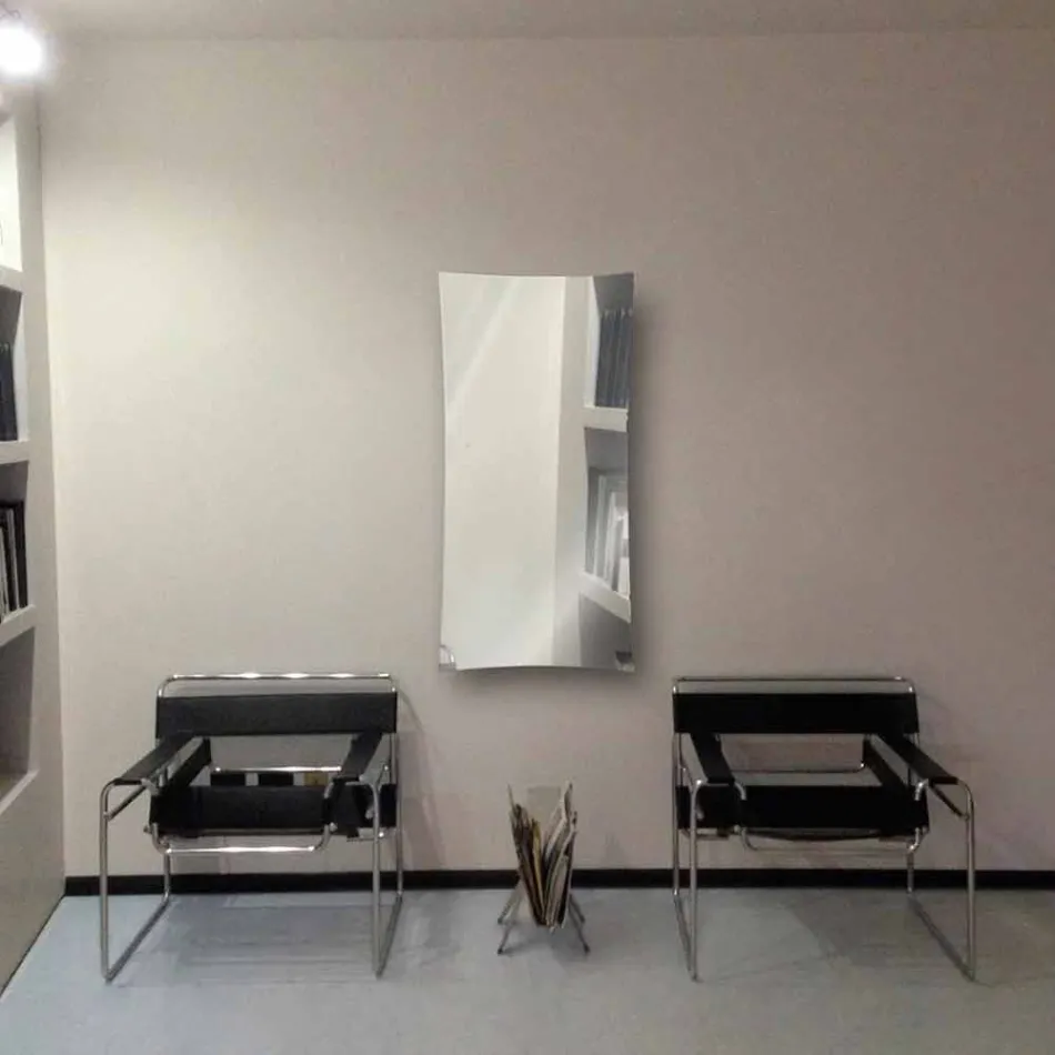 Termoarredo elettrico design finitura a specchio fino 1500W Barry Viadurini