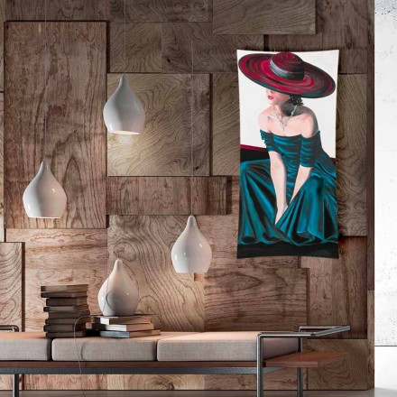 Termoarredo elettrico di design con foto in vetro temperato Barry Viadurini