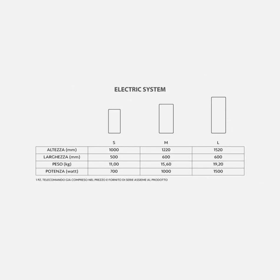 Termoarredo elettrico di design in vetro temperato Jonny Viadurini