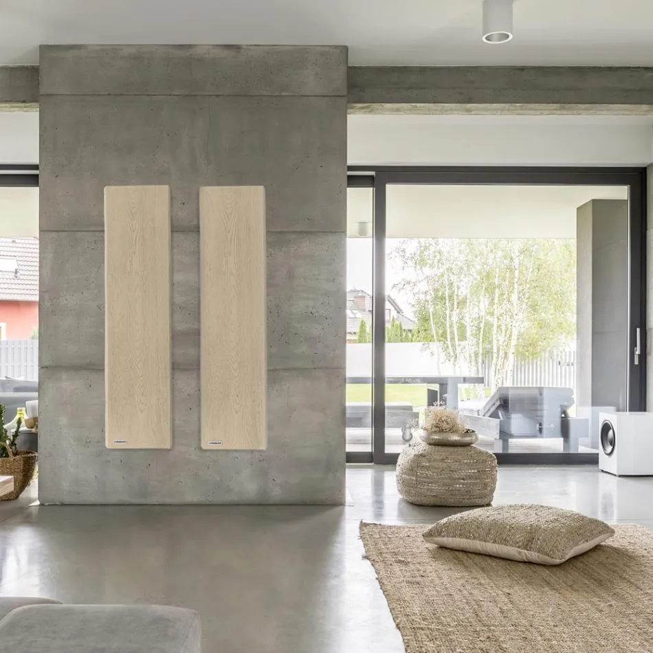 Termoarredo Elettrico in Polvere di Marmo Italiano Effetto Legno - Wood50 Viadurini
