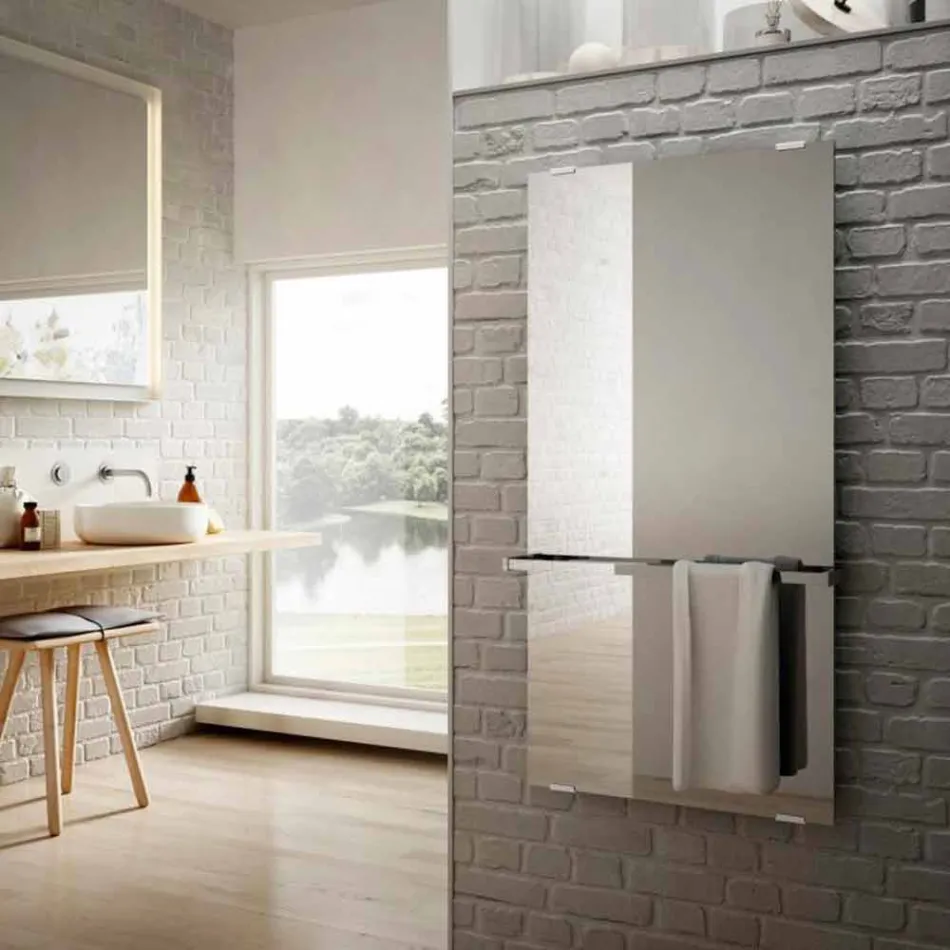Termoarredo elettrico in vetro a specchio design Star, made in Italy  Viadurini
