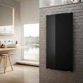 Termoarredo elettrico in vetro nero design moderno Star,made in Italy