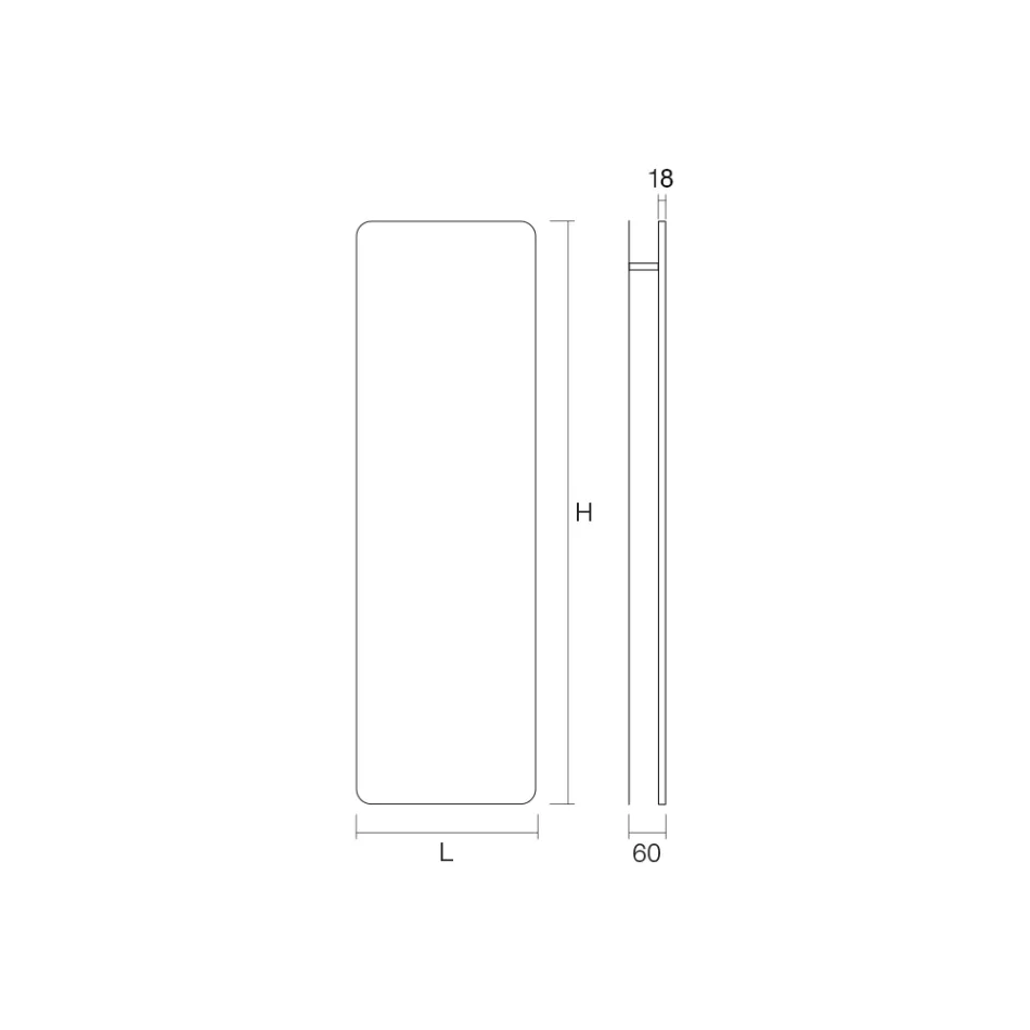 Termoarredo Elettrico Realizzato in Vetro e Alluminio Made in Italy - Glassa Viadurini