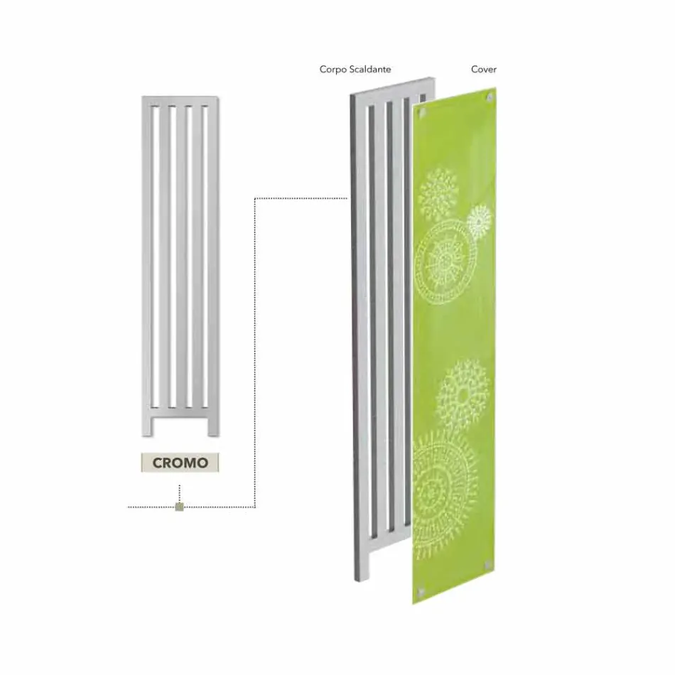 Termoarredo elettrico verticale con cover di design New Dress Scirocco H  Viadurini