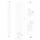 Termoarredo elettrico verticale con cover di design New Dress Scirocco H  Viadurini