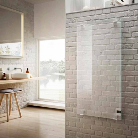 Termoarredo elttrico di design in vetro trasparente Star,made in Italy Viadurini