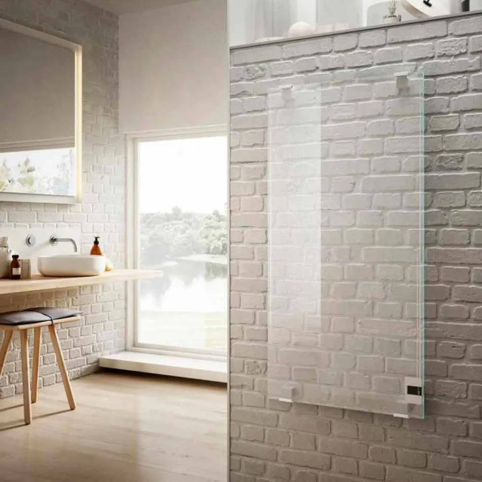 Termoarredo elttrico di design in vetro trasparente Star,made in Italy Viadurini