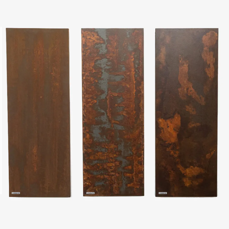 Termoarredo Ibrido Finitura Corten in Polvere di Marmo Italiano - Linee Viadurini