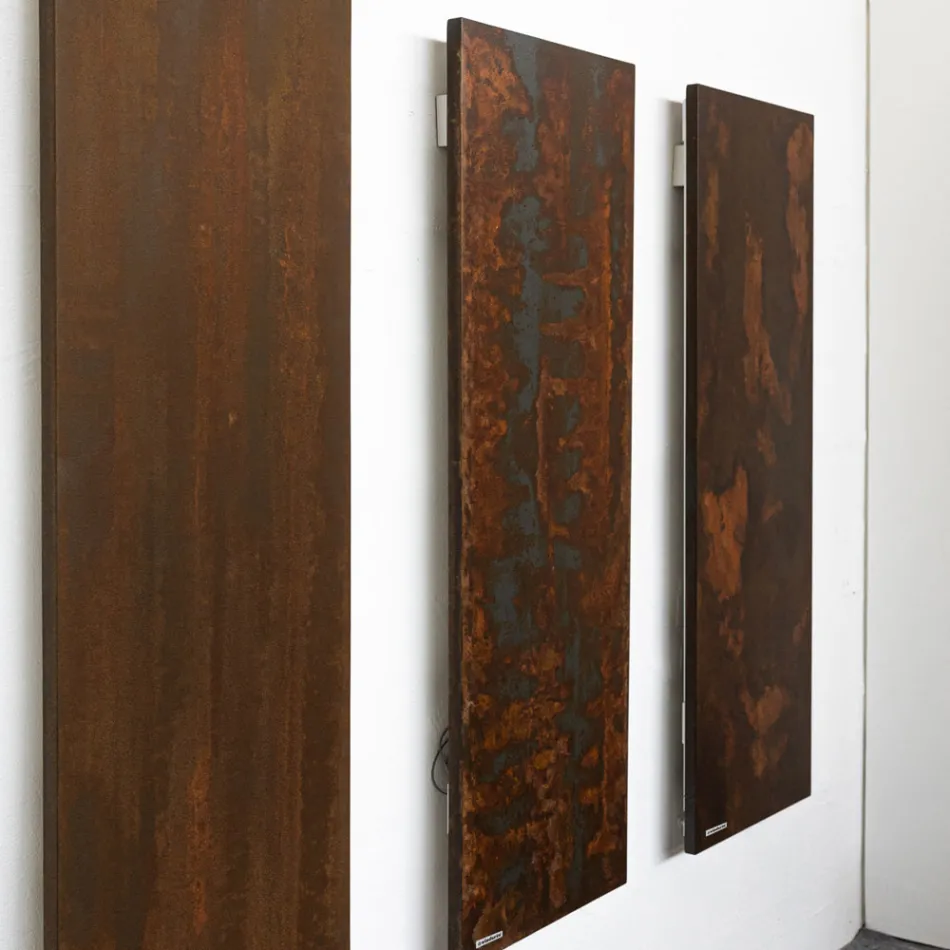 Termoarredo Ibrido Finitura Corten in Polvere di Marmo Italiano - Linee Viadurini