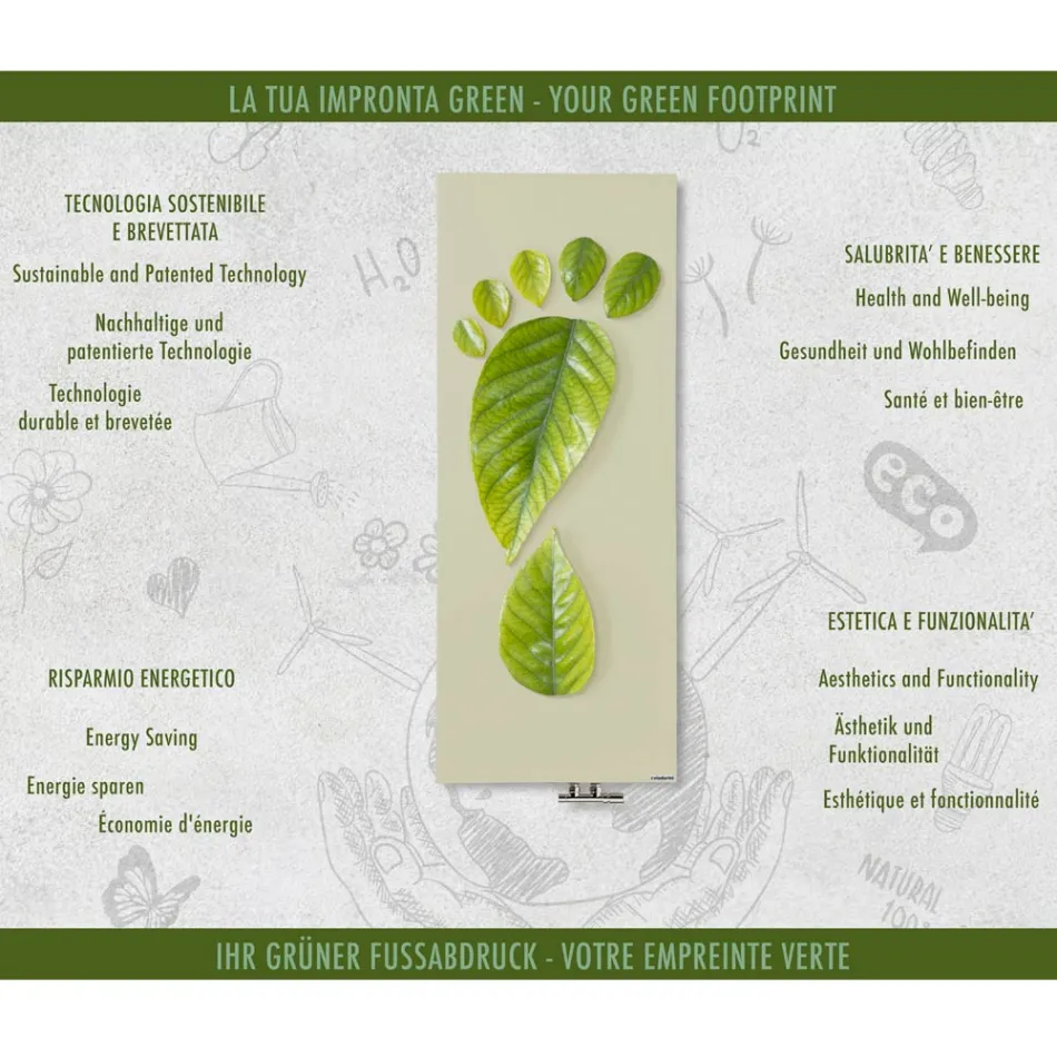 Termoarredo Ibrido Personalizzabile in Polvere di Marmo Made in Italy - Lineep Viadurini