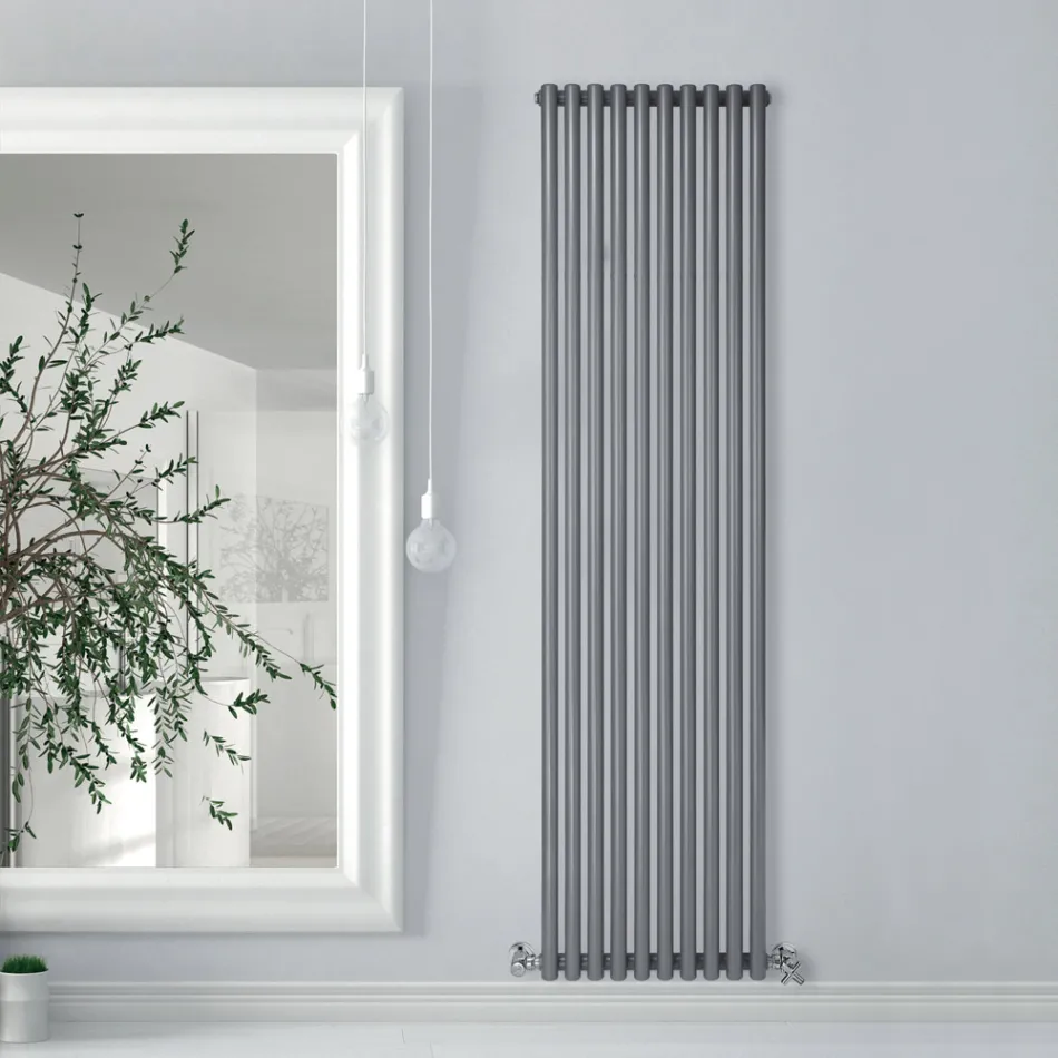 Termoarredo Idraulico con Collettori Orizzontali in Acciaio al Carbonio - Ciliegie Viadurini