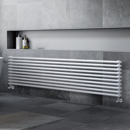 Termoarredo Idraulico con Doppia Serie di Elementi Orizzontali Made in Italy - Strega Viadurini