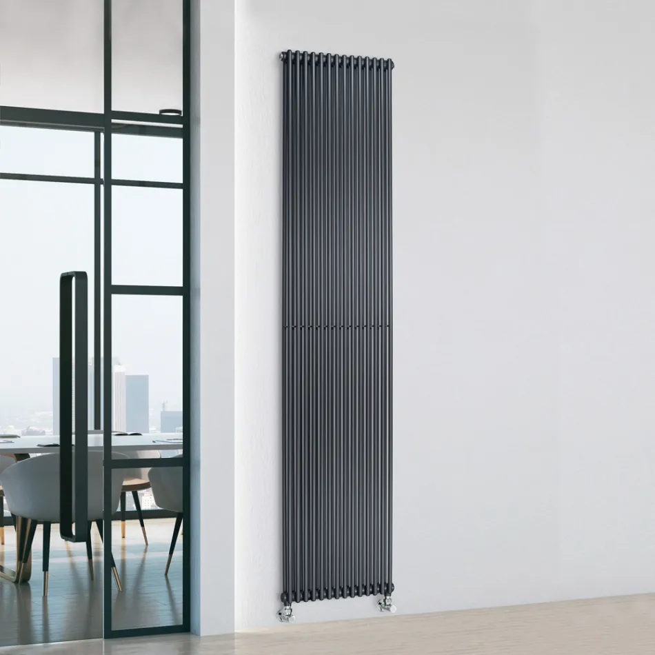 Termoarredo Idraulico con Doppia Serie di Elementi Verticali Made in Italy - Pasticcio Viadurini
