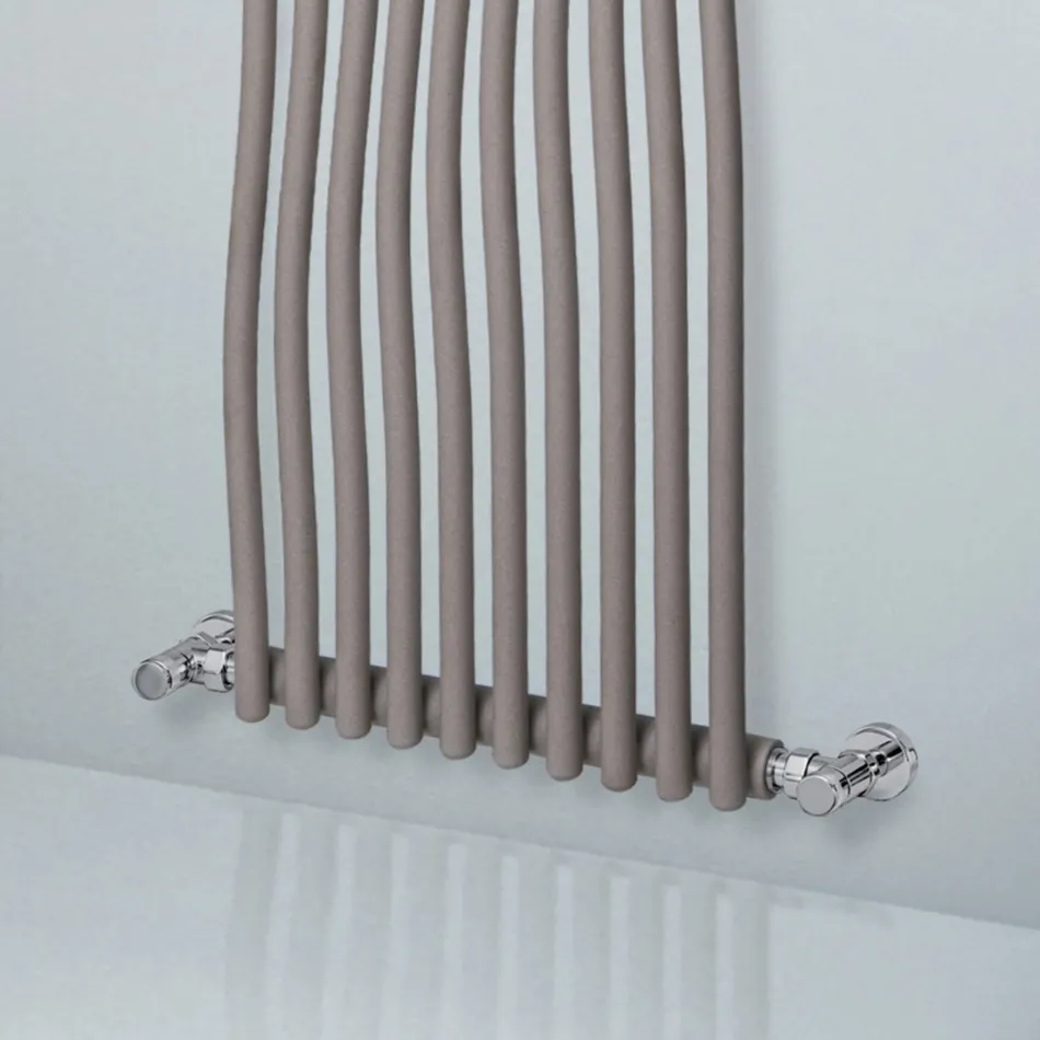 Termoarredo Idraulico con Elementi Verticali Curvati Made in Italy - Ribes Viadurini