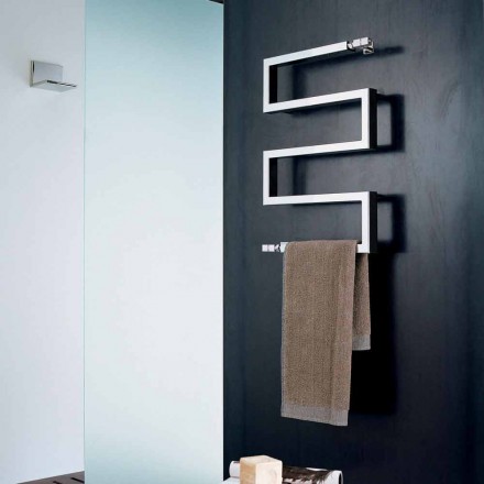 Termoarredo idraulico cromato Snake by Scirocco H, design moderno Viadurini