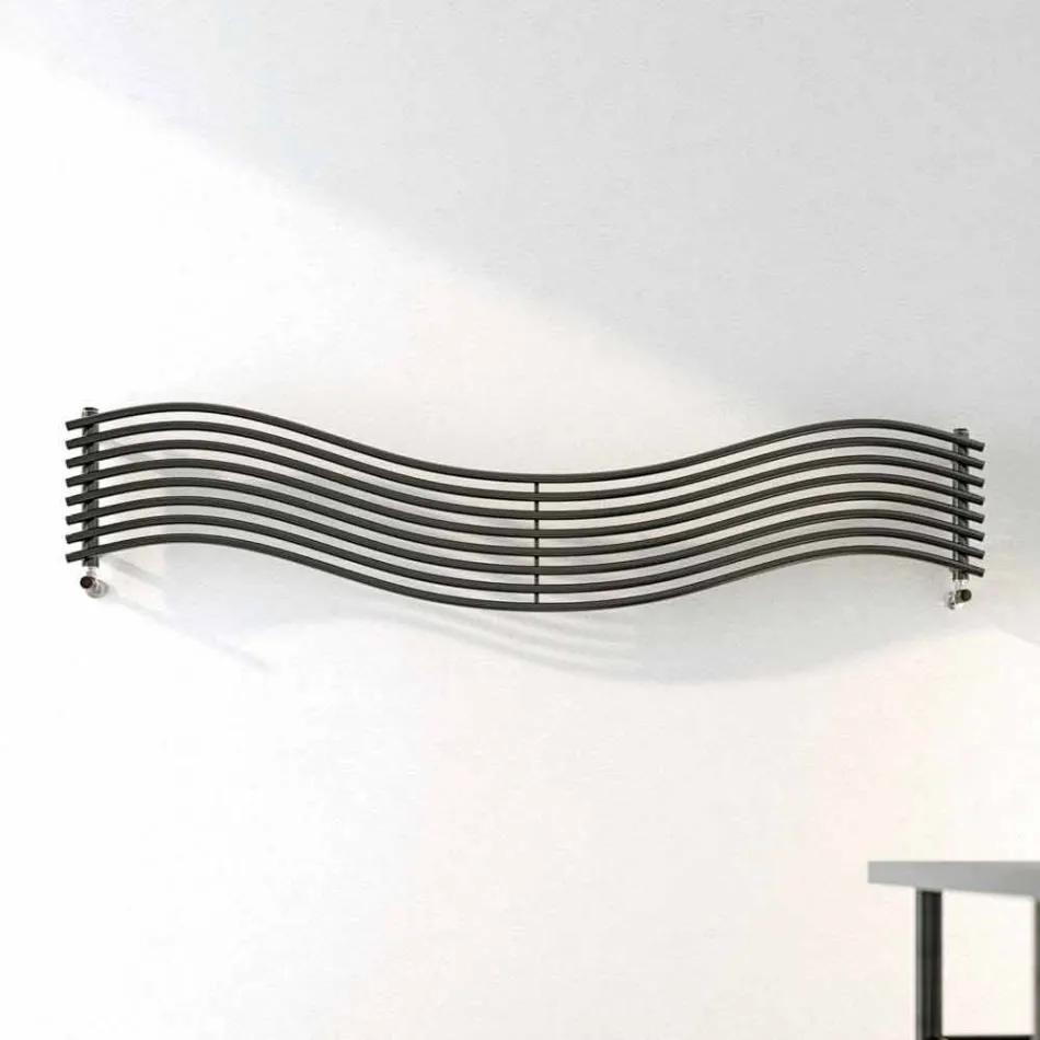 Termoarredo idraulico design moderno in acciaio Wave by Scirocco H Viadurini
