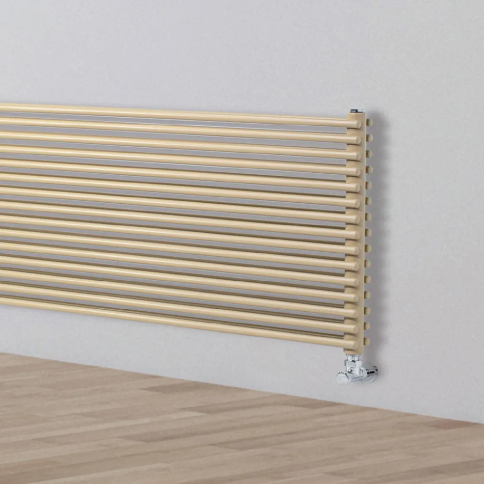 Termoarredo Idraulico in Acciaio con Doppia Sezione di Elementi Made in Italy - Cialda Viadurini
