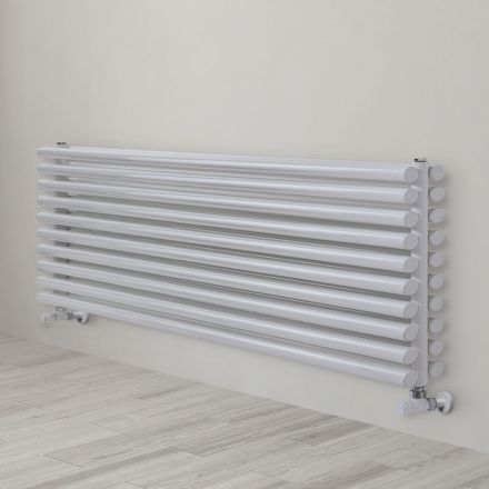 Termoarredo Idraulico in Acciaio Finitura Bianco Puro Made in Italy - Cookies Viadurini