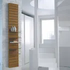 Termoarredo idraulico in acciaio, mensole in rovere,Utility Scirocco H Viadurini