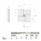 Termoarredo idraulico quadrato design made in Italy Square Scirocco H Viadurini
