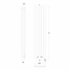 Termoarredo idraulico verticale made in Italy New Dress by Scirocco H Viadurini