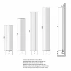Termoarredo in Alluminio Design Moderno Idraulico a Parete fino 700 W - 100Righe Viadurini