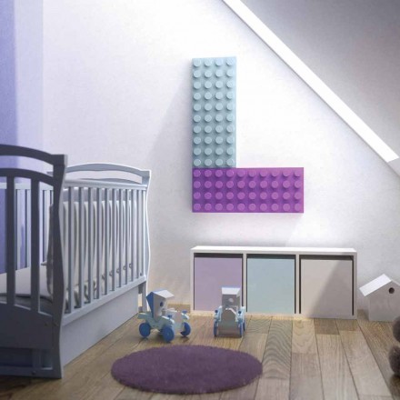 Termoarredo lego idraulico design moderno Brick by Scirocco H  Viadurini