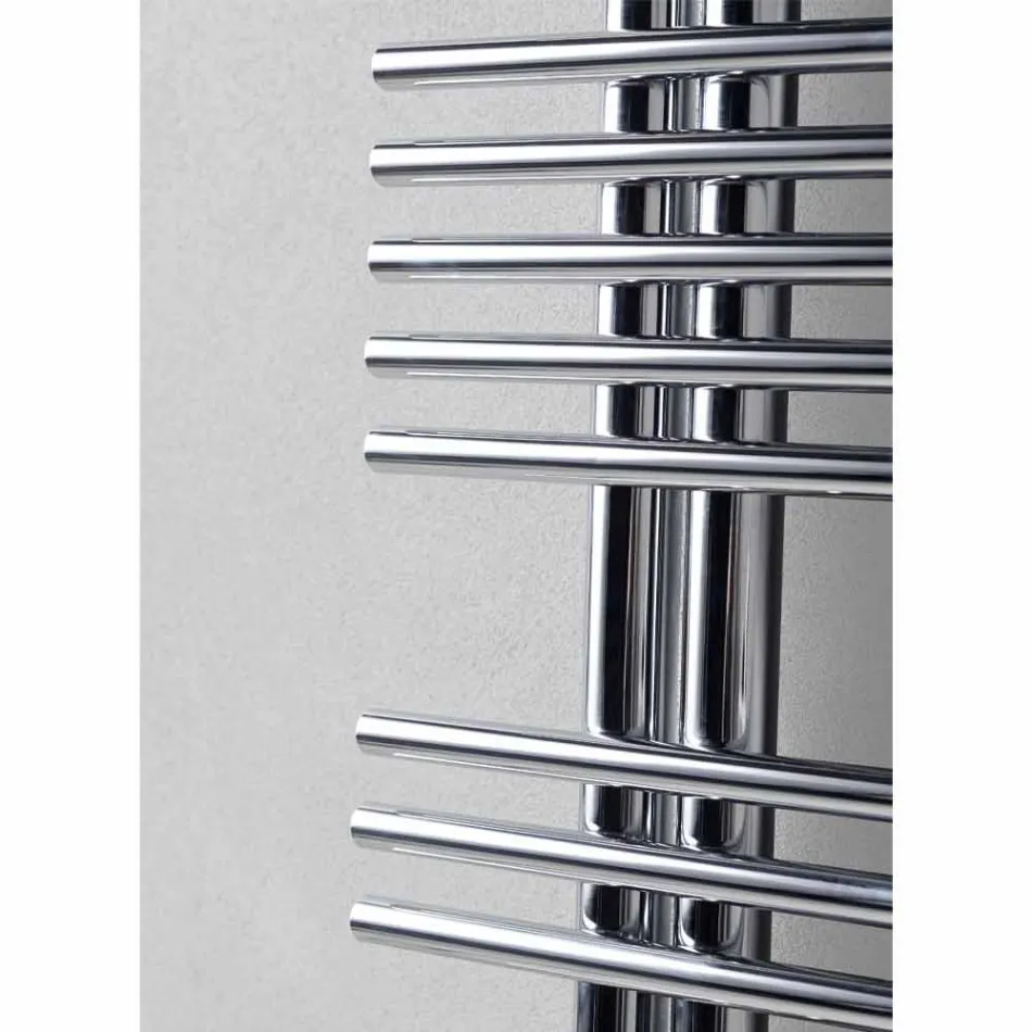 Termoarredo Scaldasalviette Cromato in Acciaio Design Idraulico 483 W - Pavone Viadurini