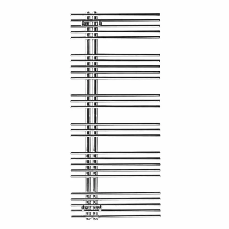 Termoarredo Scaldasalviette Cromato in Acciaio Design Idraulico 483 W - Pavone Viadurini