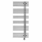 Termoarredo Scaldasalviette Elettrico in Acciaio Cromato Design 700 W - Pavone Viadurini