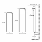 Termoarredo Verticale Design Idraulico in Alluminio Colorato fino a 662 W - Book Viadurini