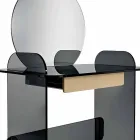 Toeletta da Trucco con Specchio e Cassetto in Vetro 3 Finiture - Salvie Viadurini