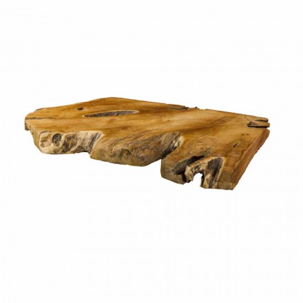 Top Bagno Sospeso in Legno di Teak Massello, Pezzo Unico - Perfetto Viadurini