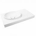 Top in Solid Surface sospeso con lavabo integrato Arona