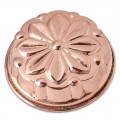 Tortiera in Rame Stagnato a Mano Tondo con Decoro Fiore 28 cm - Gianmattia