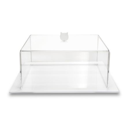 Tortiera Quadrata Plexiglass Trasparente Made in Italy 2 Misure - Crotone Viadurini