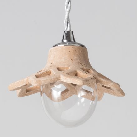 Toscot Apuane lampada a sospensione in terracotta senza rosone Made in Toscana Viadurini
