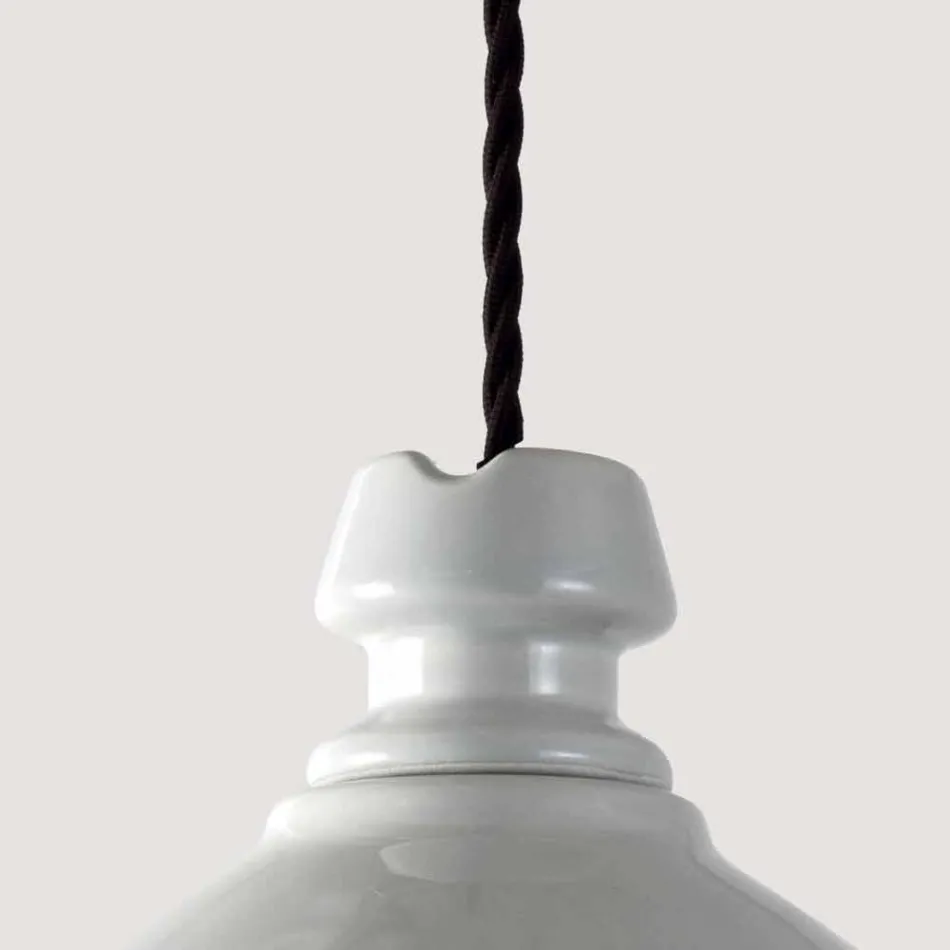 Toscot Battersea lampada a sospensione in ceramica bianca Viadurini