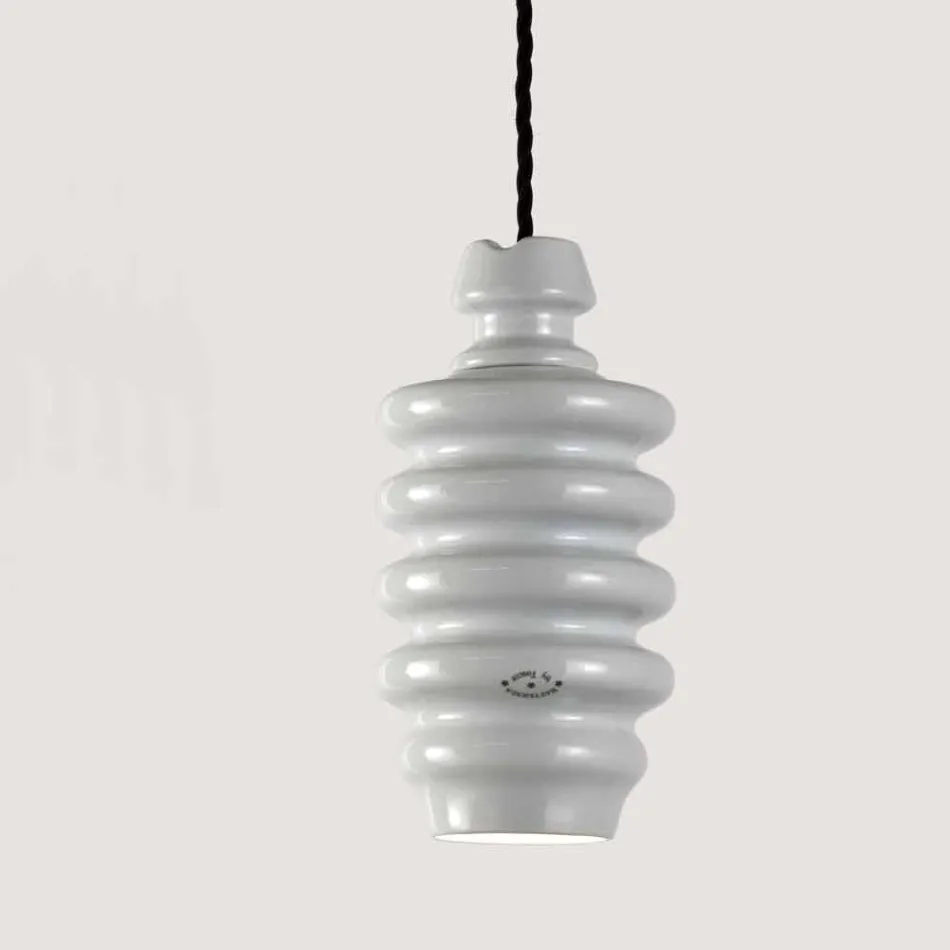 Toscot Battersea lampada a sospensione in ceramica bianca Viadurini