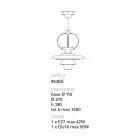 Toscot Battersea lampada a sospensione in ceramica di design Viadurini