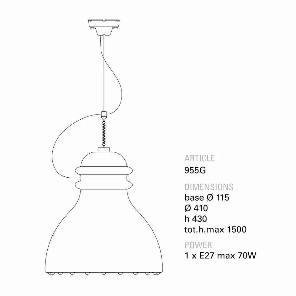 Toscot Battersea lampada a sospensione moderna in ceramica Viadurini