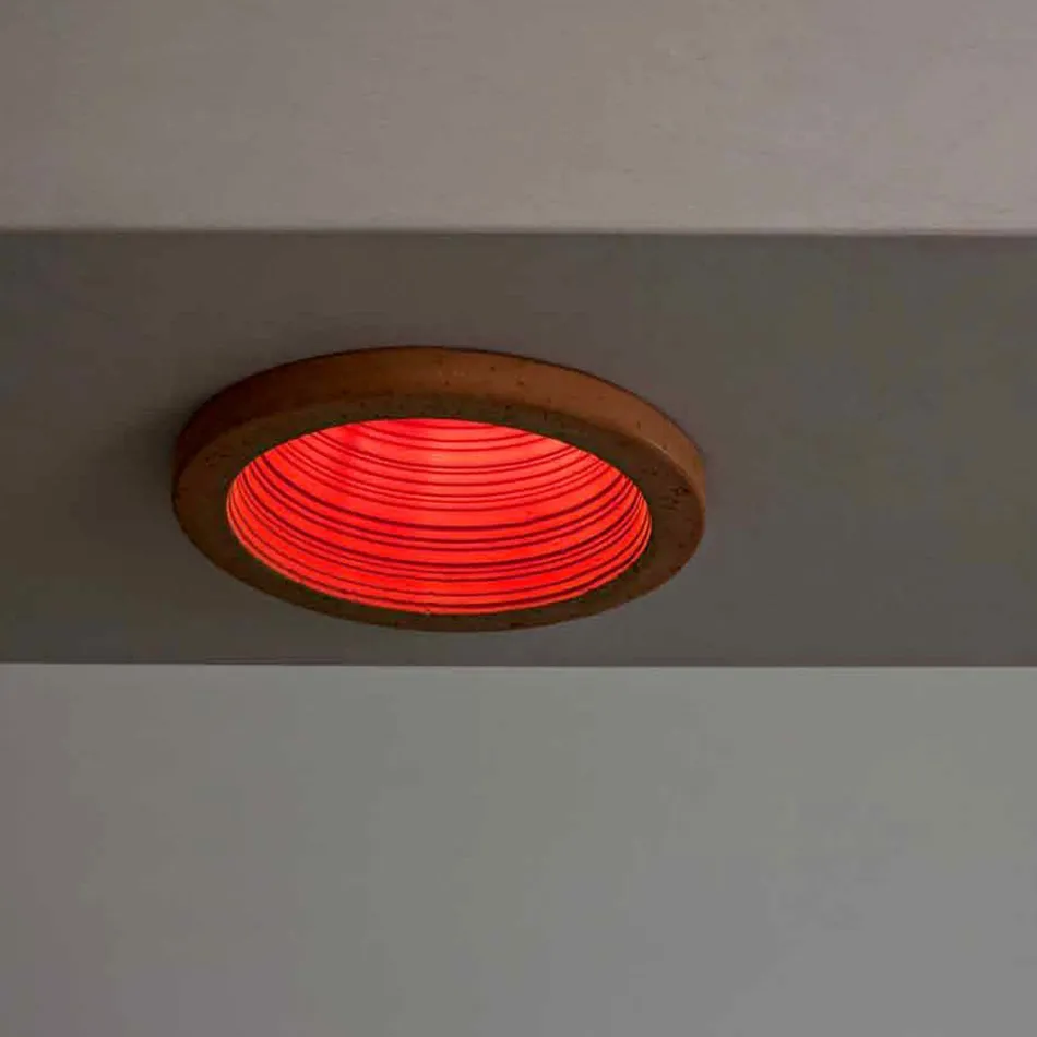 Toscot Carso faro ad incasso Ø14 cm in terracotta made in Toscana Viadurini