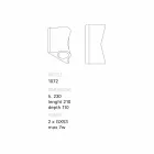 Toscot Lido applique esterno/ interno di design fatta a mano in Italia Viadurini