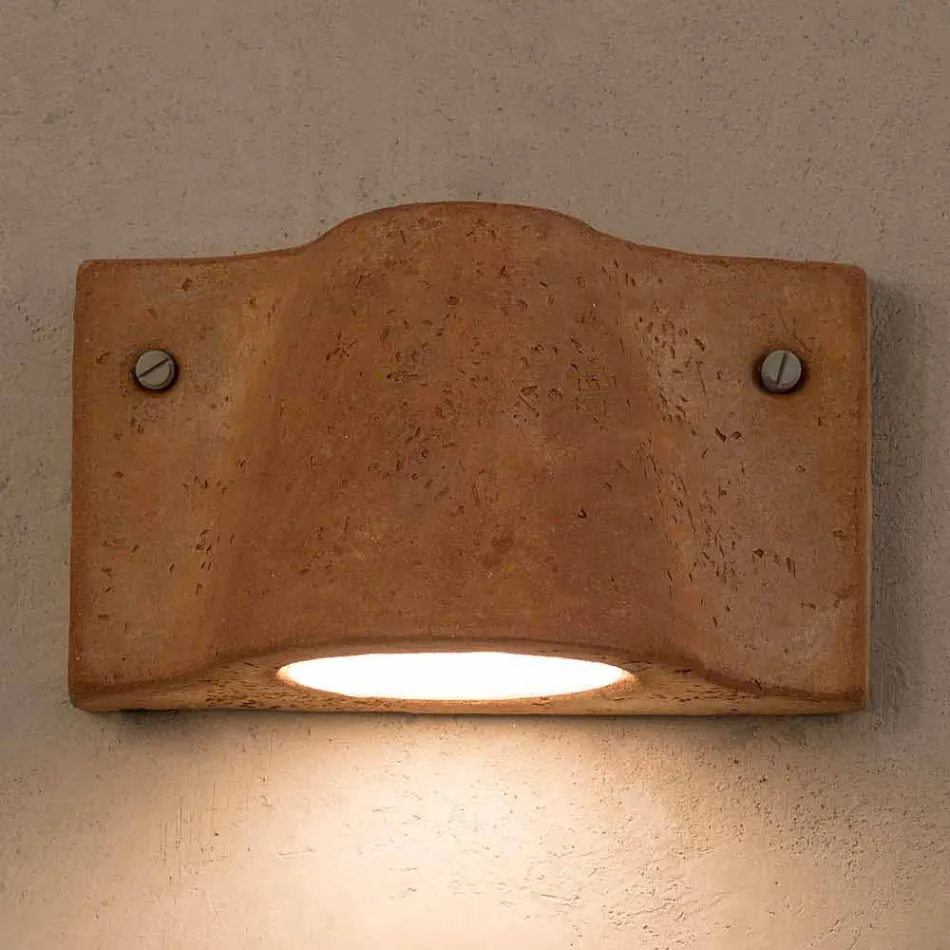 Toscot Lido lampada a muro interno/esterno terracotta made in Italy Viadurini