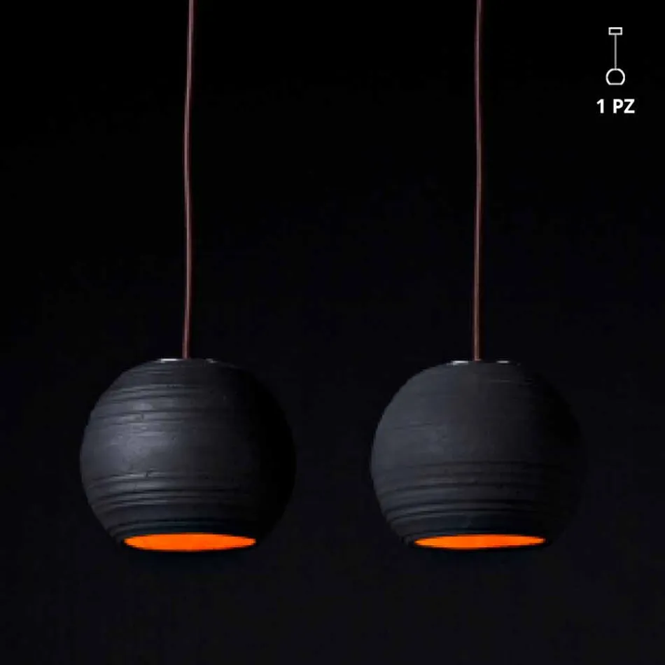 Toscot Newton lampada a sospensione moderna in terracotta fatta a mano Viadurini
