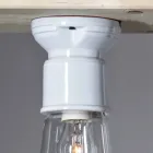 Toscot Novecento plafoniera da soffitto moderna in terracotta e vetro Viadurini